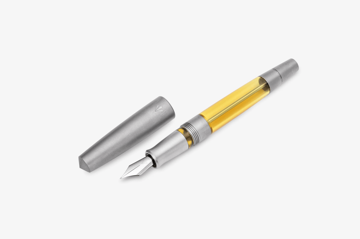 Gravitas Vac 2.0 Fountain Pen - Grade 5 Titanium Stone Washed