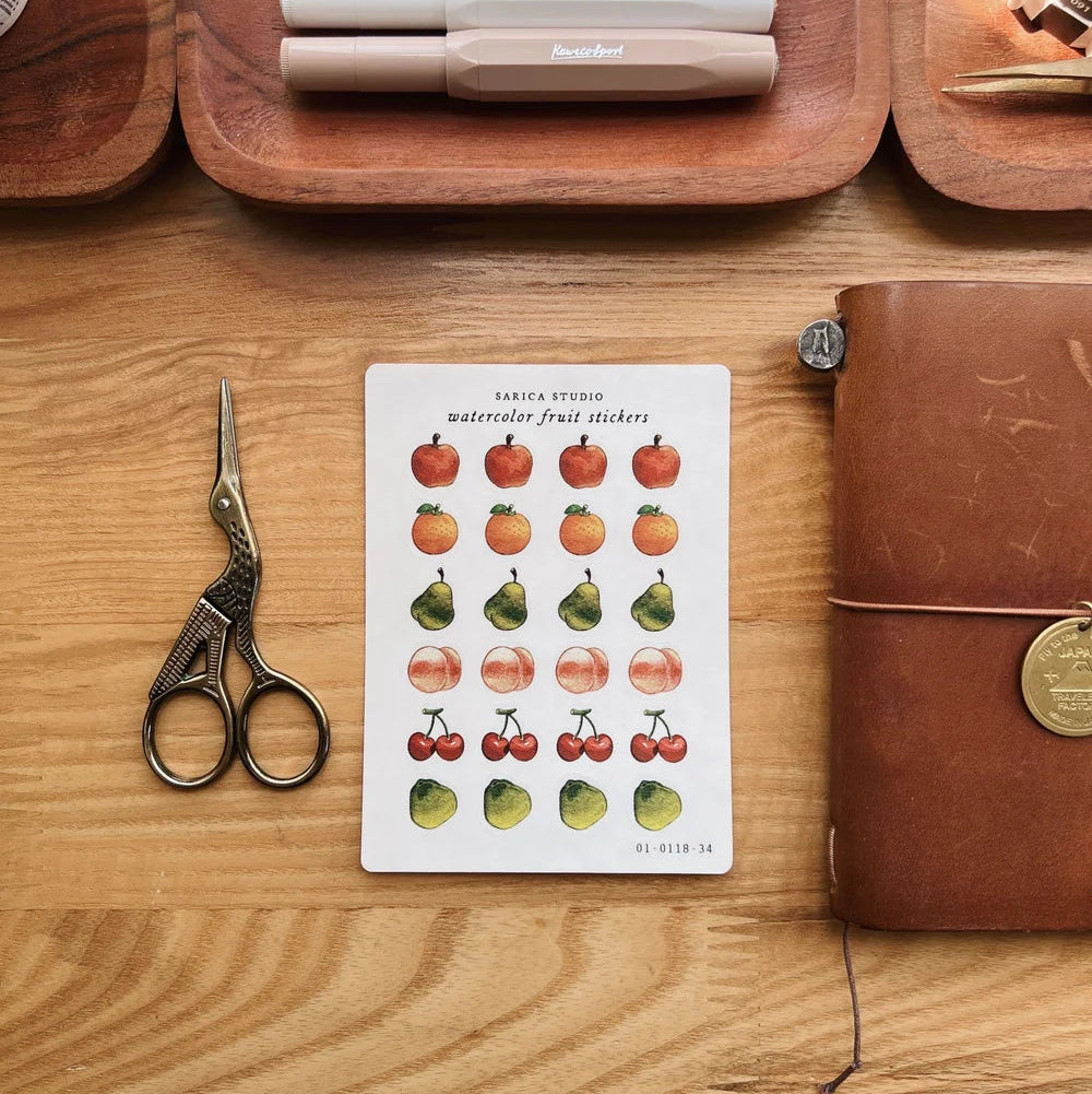 Sarica Studio Watercolor Fruit Stickers