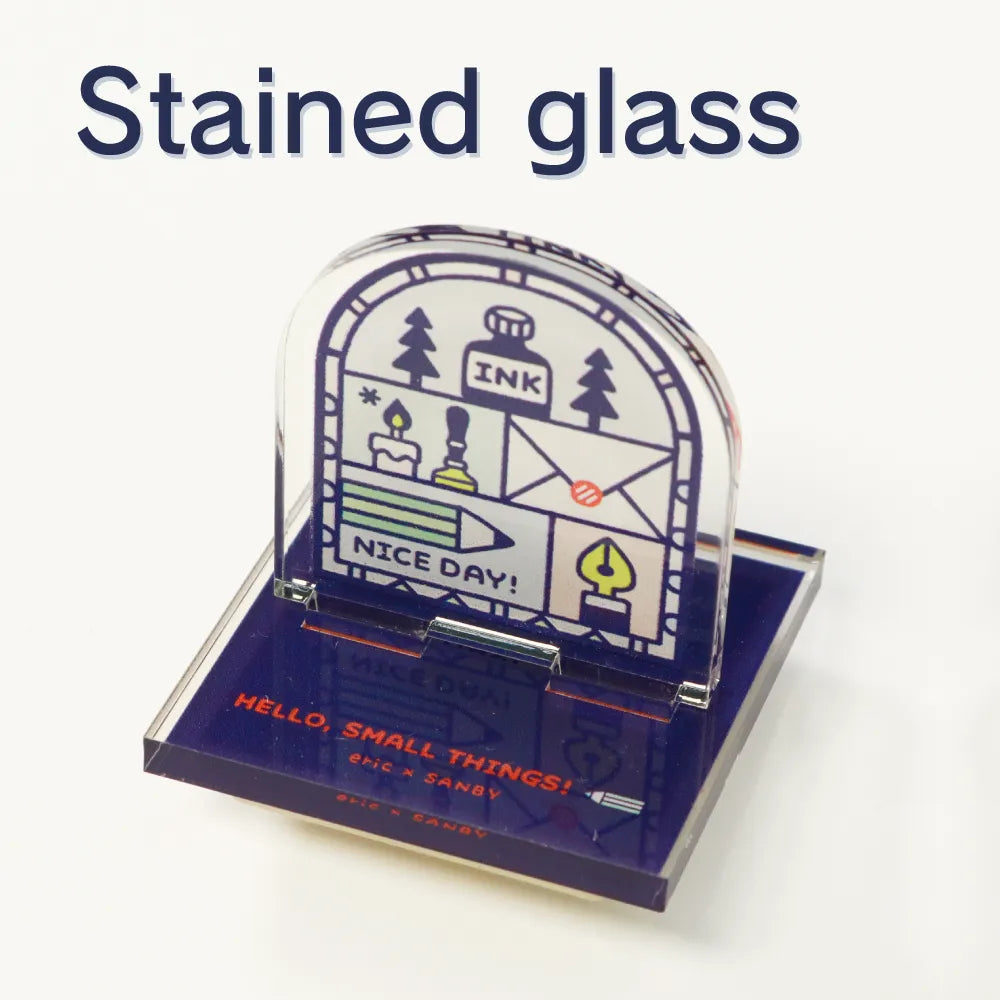 Sanby x Eric Small Things Acrylic Stand Stamp - Stained Glass