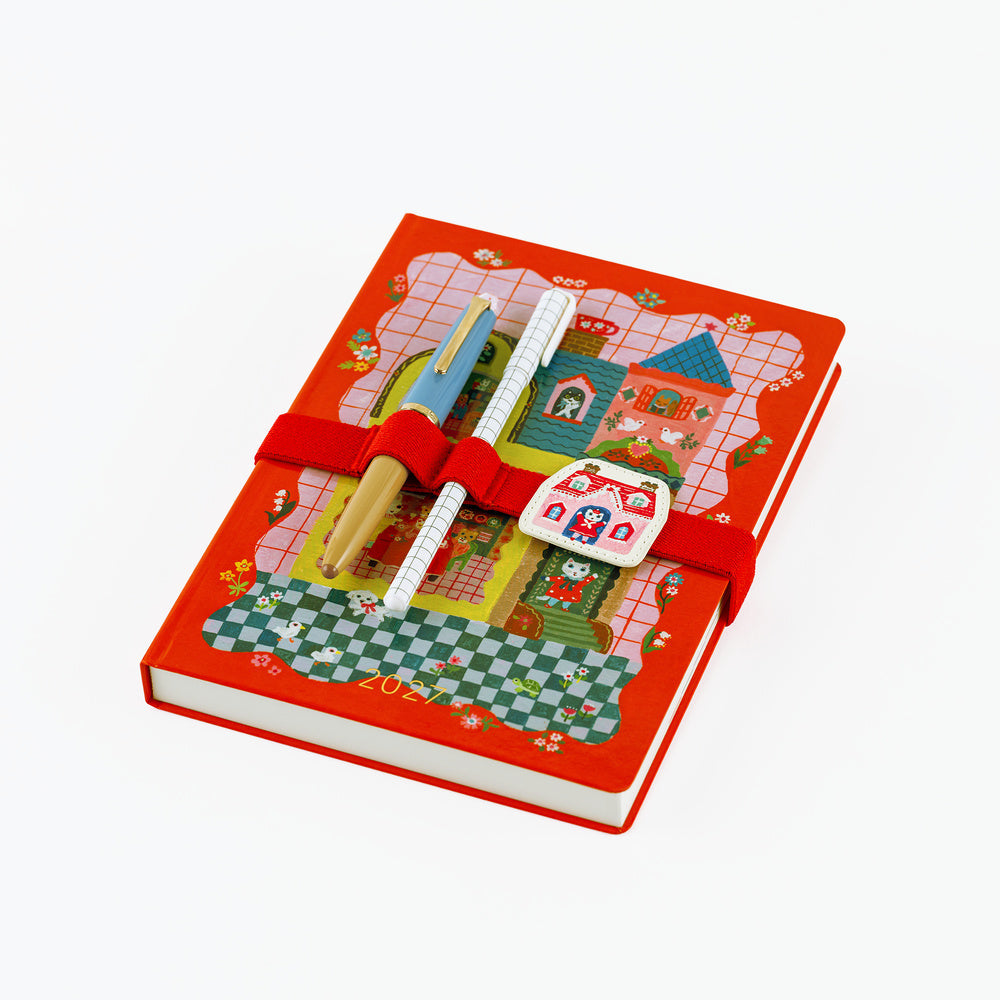 Hobonichi Yumi Kitagishi: Book Band with Charm (White Cat)
