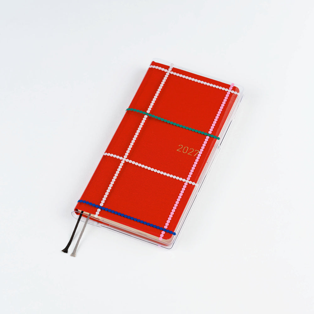 Hobonichi Yoshie Watanabe: Clear Cover for Weeks (Dotted Plaid)