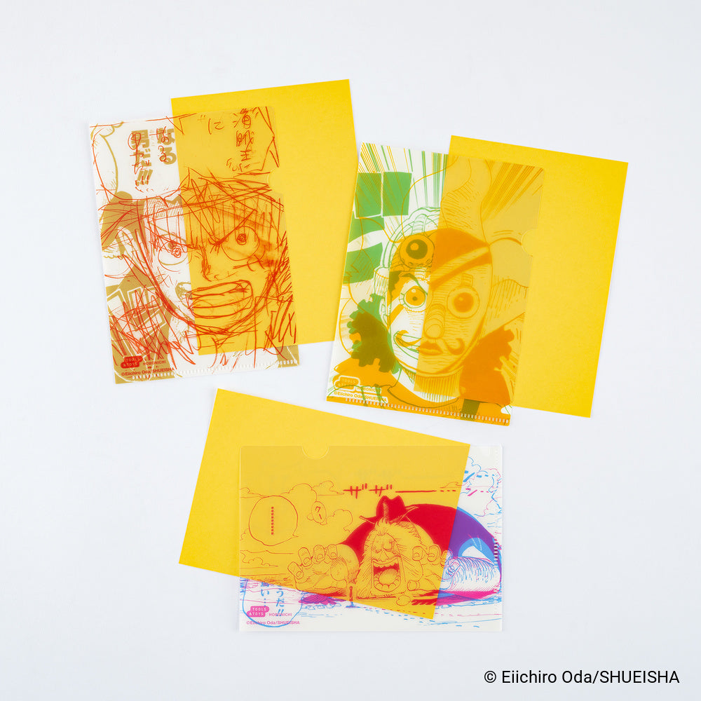 Hobonichi ONE PIECE magazine: Hobonichi Clear Folder Set of 3 for A6 Size (One Piece)
