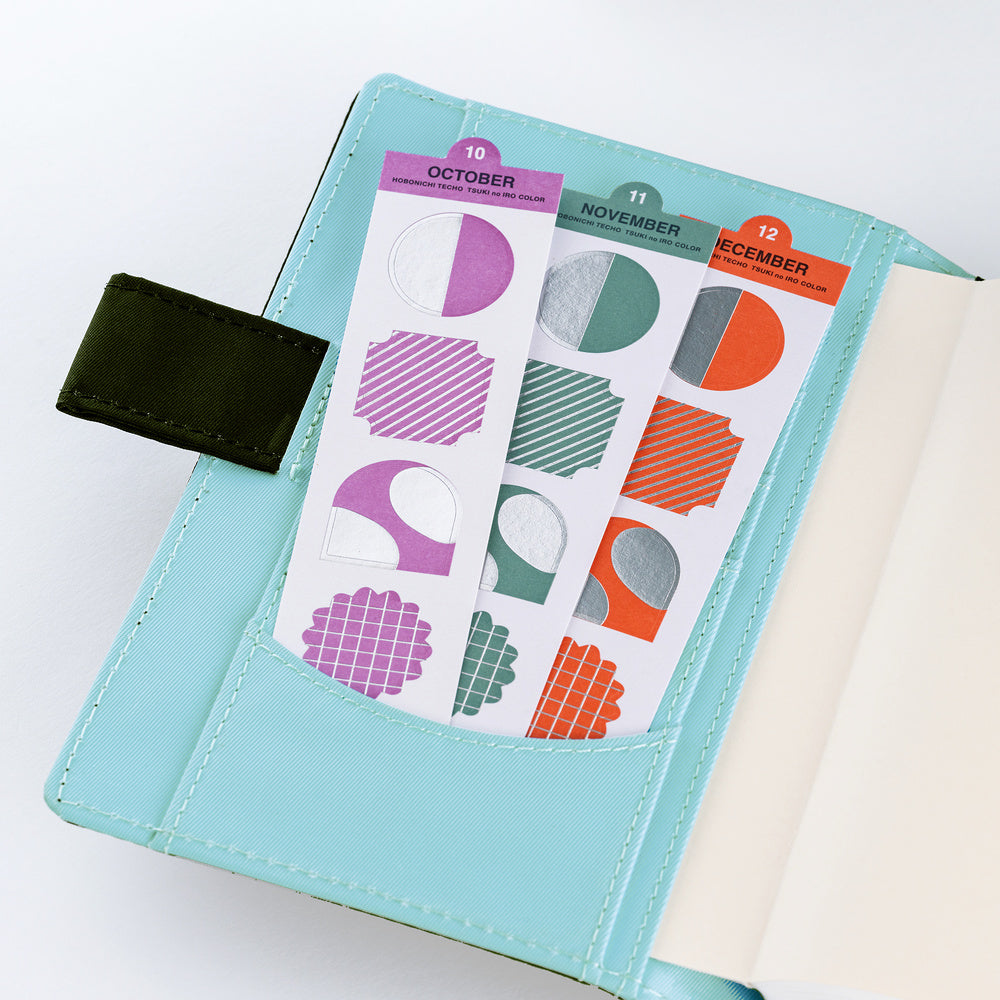 Hobonichi TSUKI no IRO: Bookmark-Style Foil-Pressed Stickers