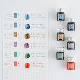 Hobonichi Kakimori x TSUKI no IRO: Mini Ink Bottle Set (Jul-Dec)