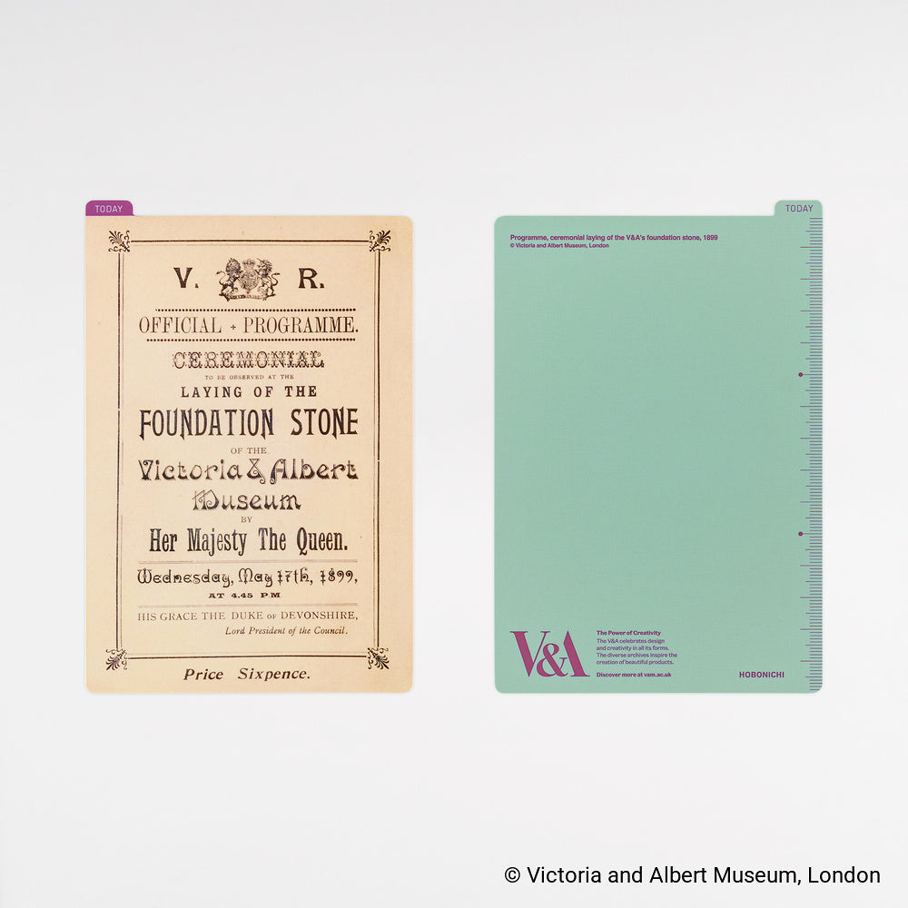 Hobonichi V&A Series: Hobonichi Pencil Board for A6 Size (V&A’s Foundation Stone Programme)