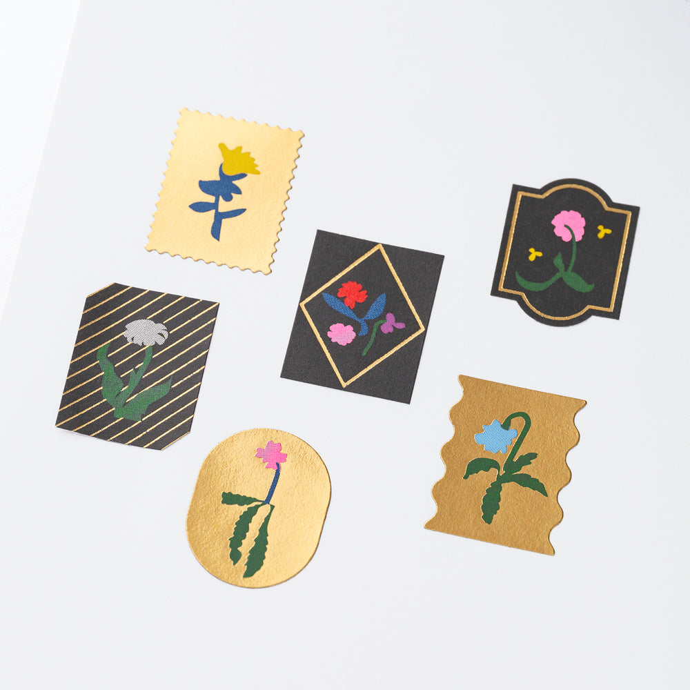 Hobonichi Yoshie Watanabe: Foil-Stamped Stickers (Petit Bloom)
