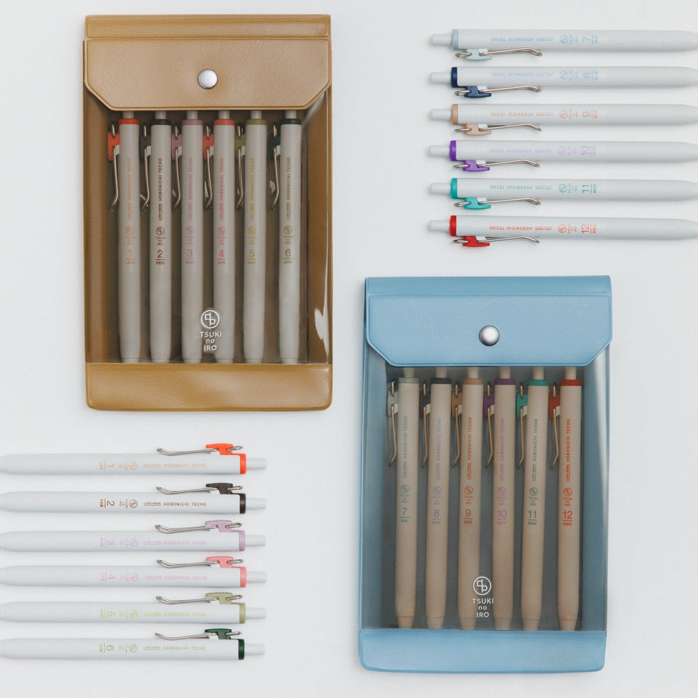 Hobonichi TSUKI no IRO: Uniball One - July-Dec Set with Case