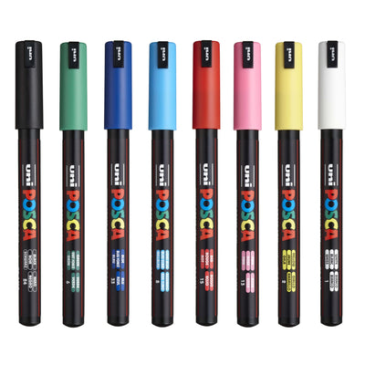 Uni POSCA PC-1MR Water-Based Paint Markers (8 Pack)
