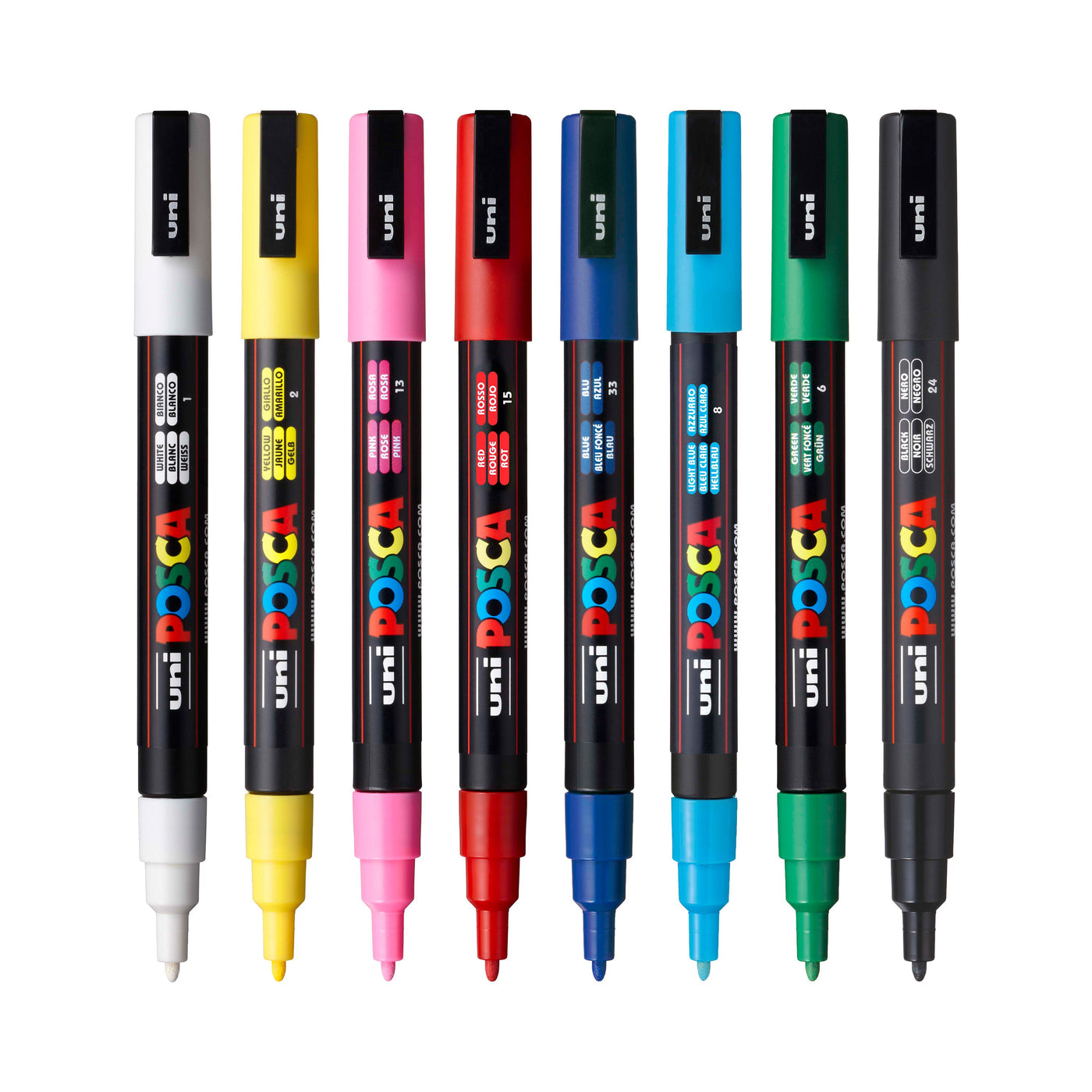 Uni POSCA PC-3M Water-Based Paint Markers (8 Pack)