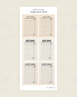 Sarica Studio Vintage Guest Check Stickers