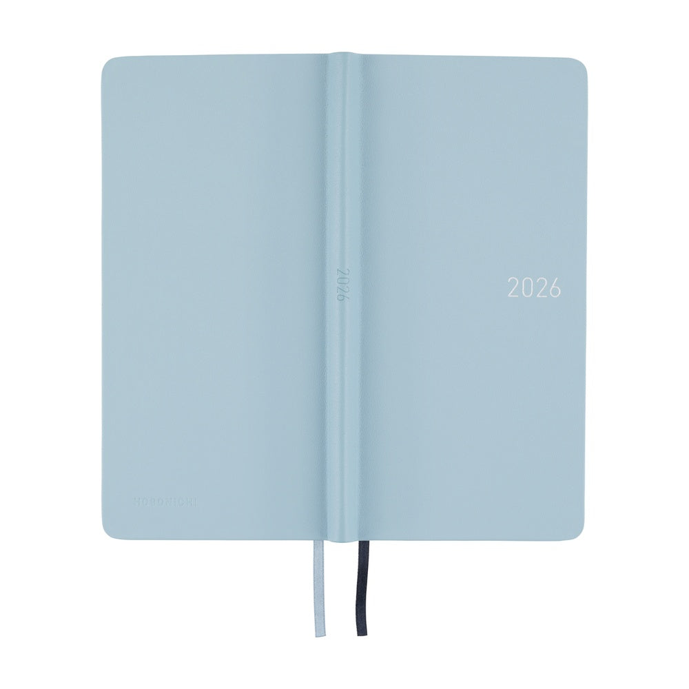 Hobonichi Techo Weeks - Leather: Snow Blue (April Start)