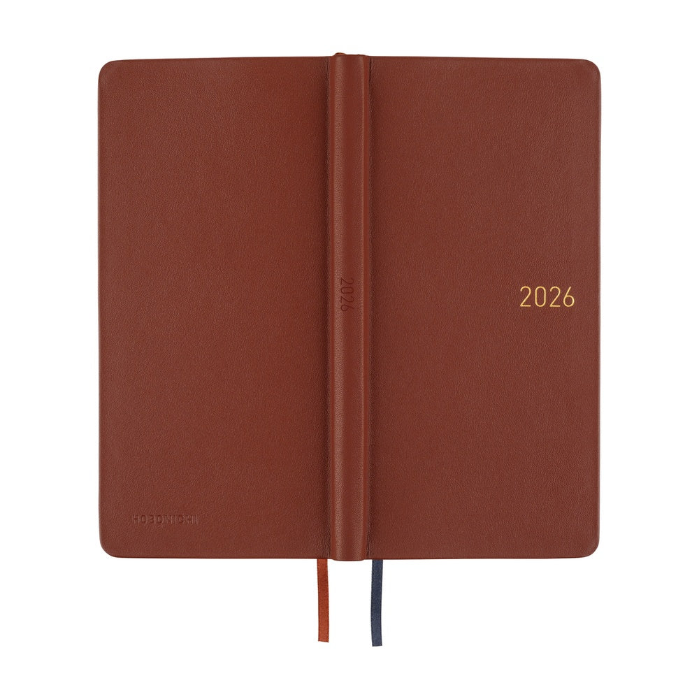 Hobonichi Techo Weeks - Leather: Wine Brown (April Start)