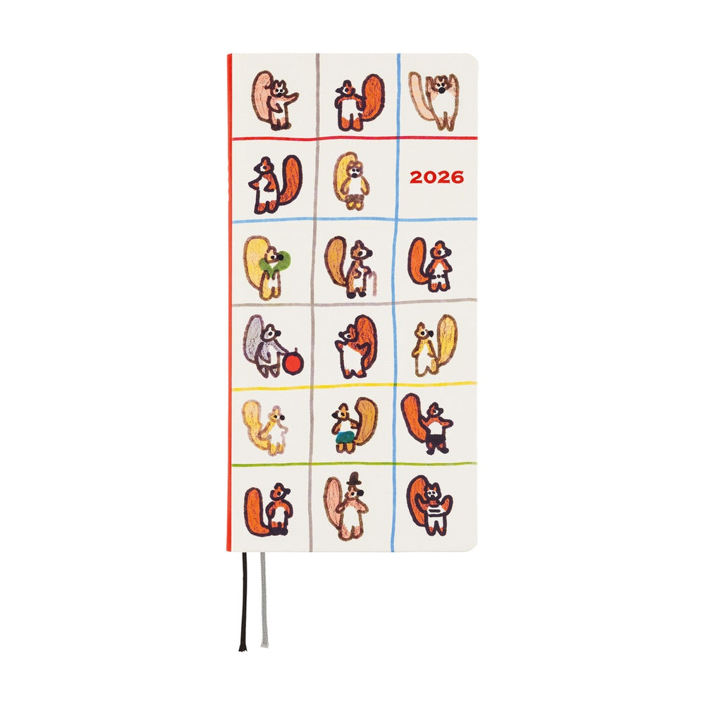 Hobonichi Techo Weeks - 100%ORANGE: Squirrel’s Moving Day (April Start)