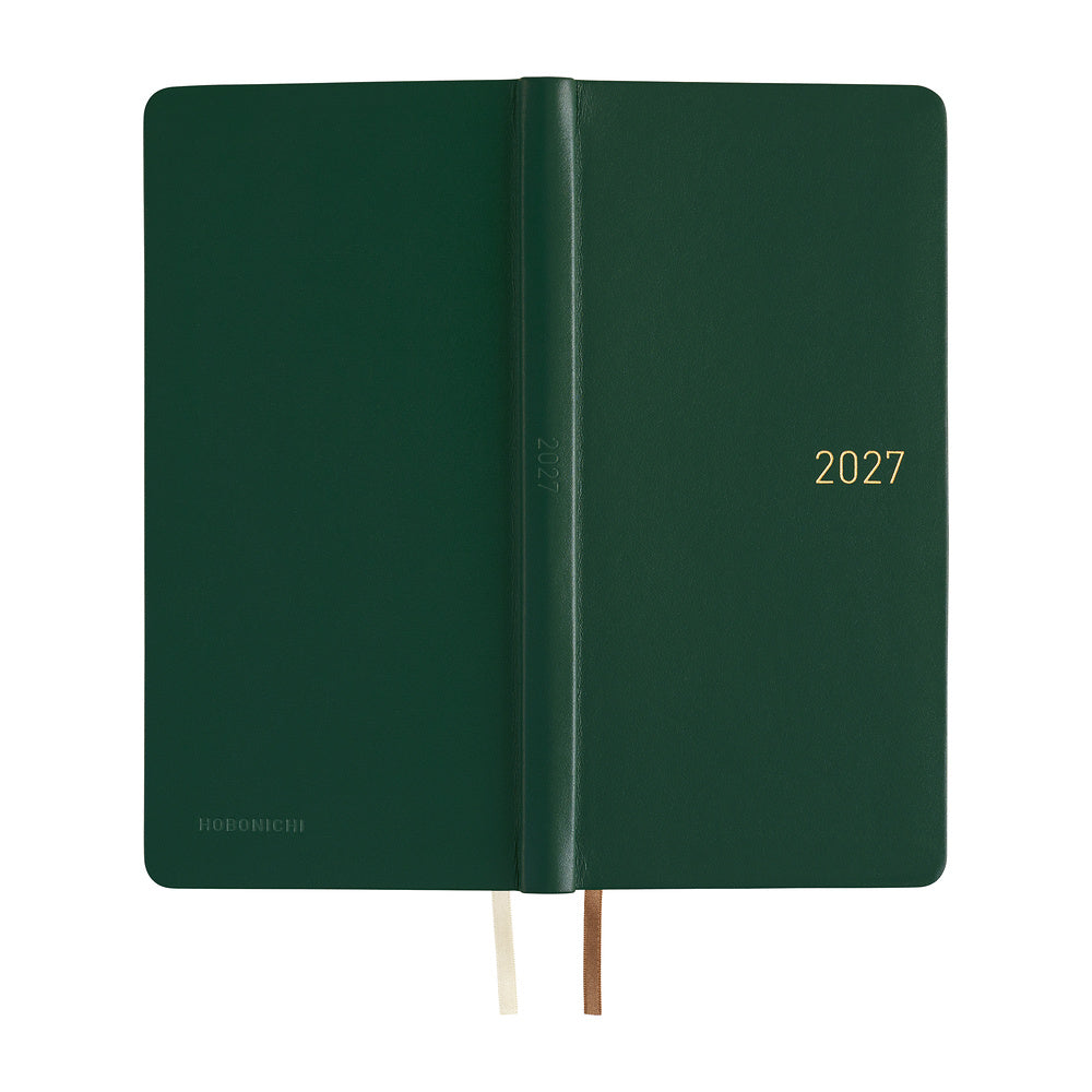 Hobonichi Techo Weeks - Leather: Forest Green