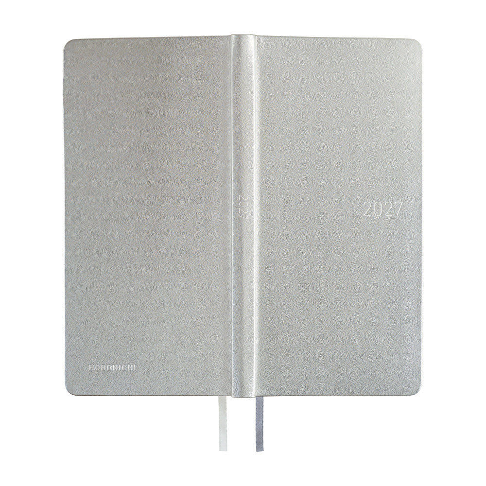 Hobonichi Techo Weeks - Leather: Noble Silver