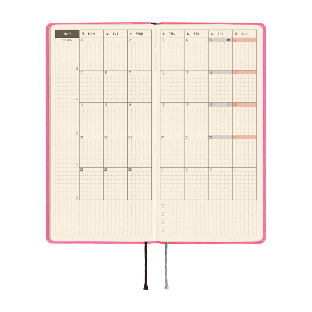 Hobonichi Techo Weeks - Colors: Pink Sapphire