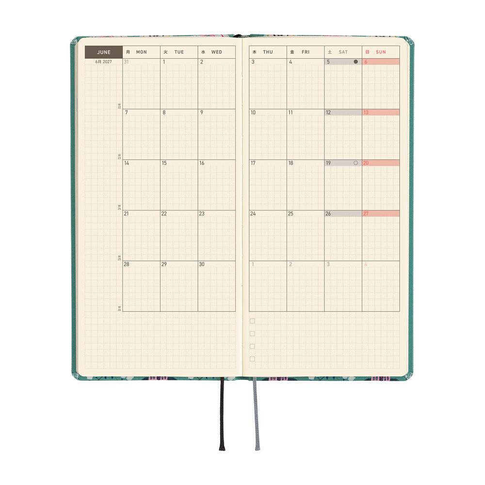 Hobonichi Techo Weeks - Yumi Kitagishi: White Cat Wallpaper