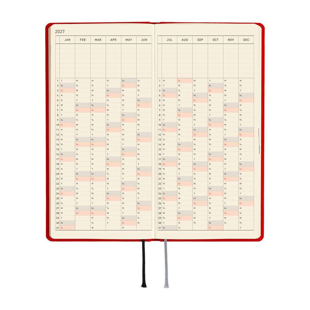 Hobonichi Techo Weeks Mega - Colors: Poppy Red