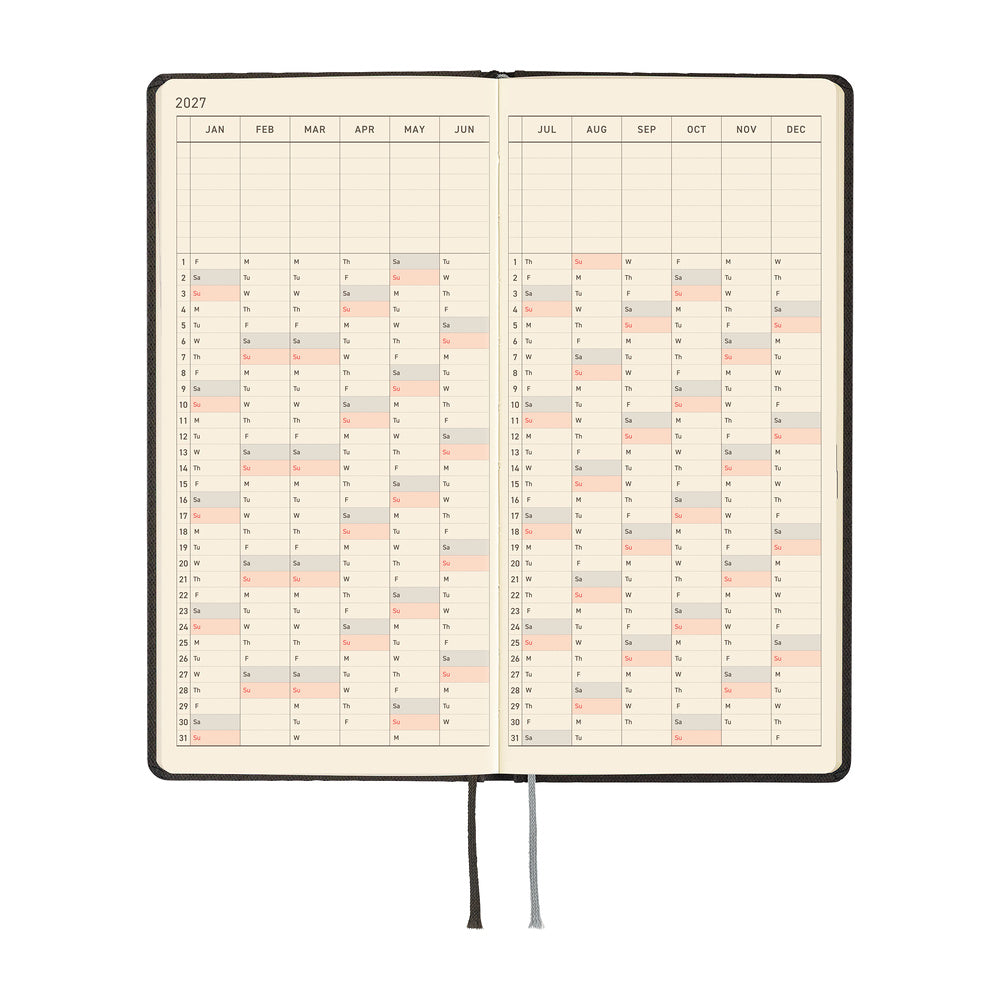 Hobonichi Techo Weeks - Paper Series: Black Argyle