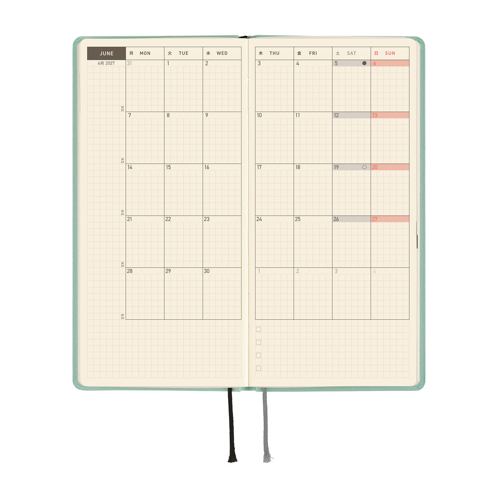 Hobonichi Techo Weeks - Paper Series: Frosty Jade