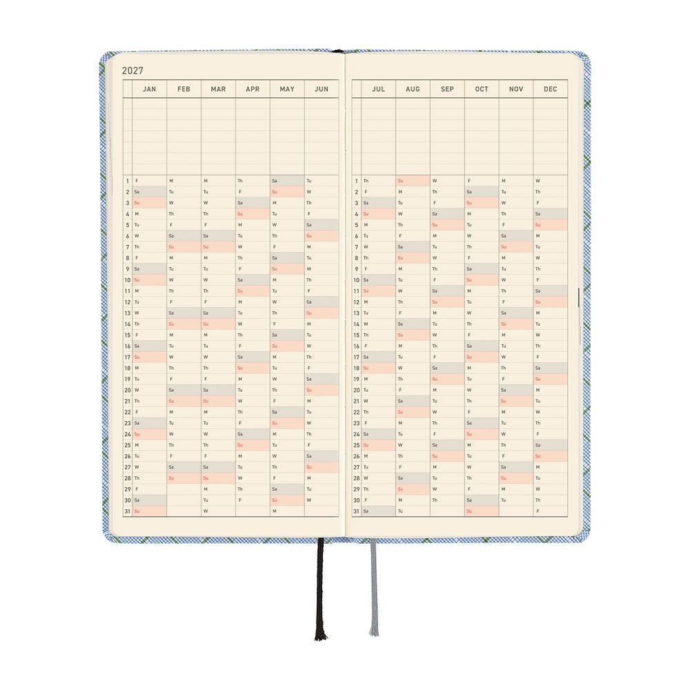 Hobonichi Techo Weeks - Shirt Fabric: Graph Plaid
