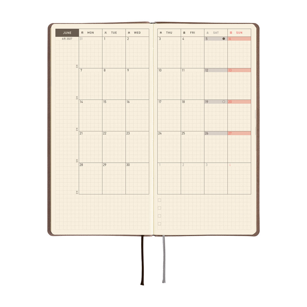 Hobonichi Techo Weeks - Smooth: Café au Lait