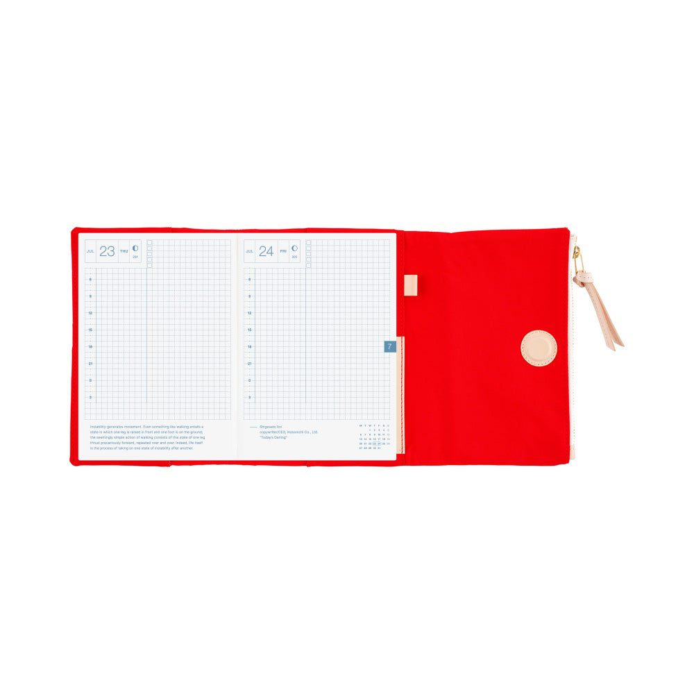 Hobonichi Techo A6 Original Planner Set - Tragen: Red