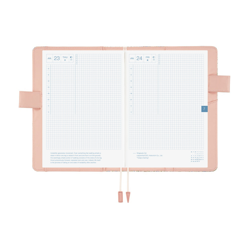 Hobonichi Techo A5 Cousin Planner Set - Liberty Fabrics: Sasha Kiora (April Start)