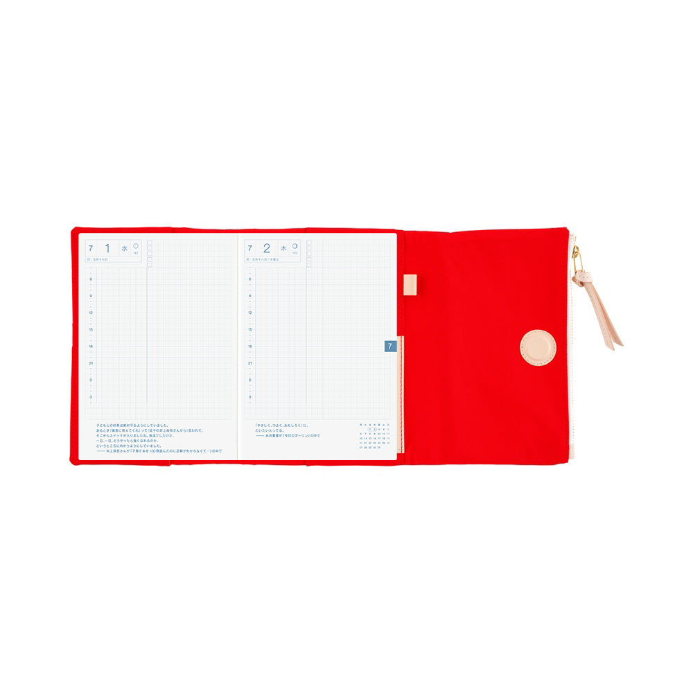 Hobonichi Techo A6 Original Planner Set - Tragen: Red