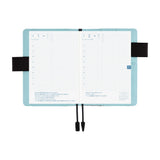 Hobonichi Techo A6 Original Planner Cover - Colors: Black x Clear Blue