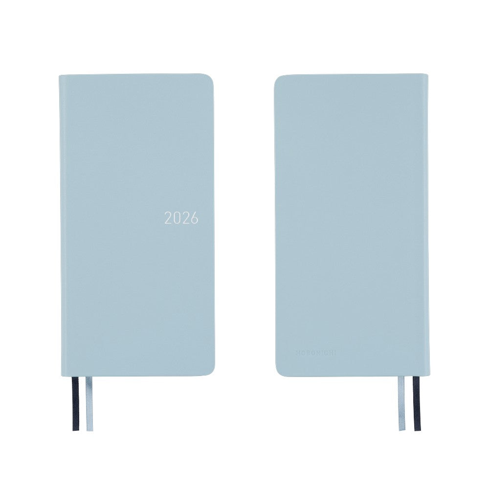 Hobonichi Techo Weeks - Leather: Snow Blue (April Start)