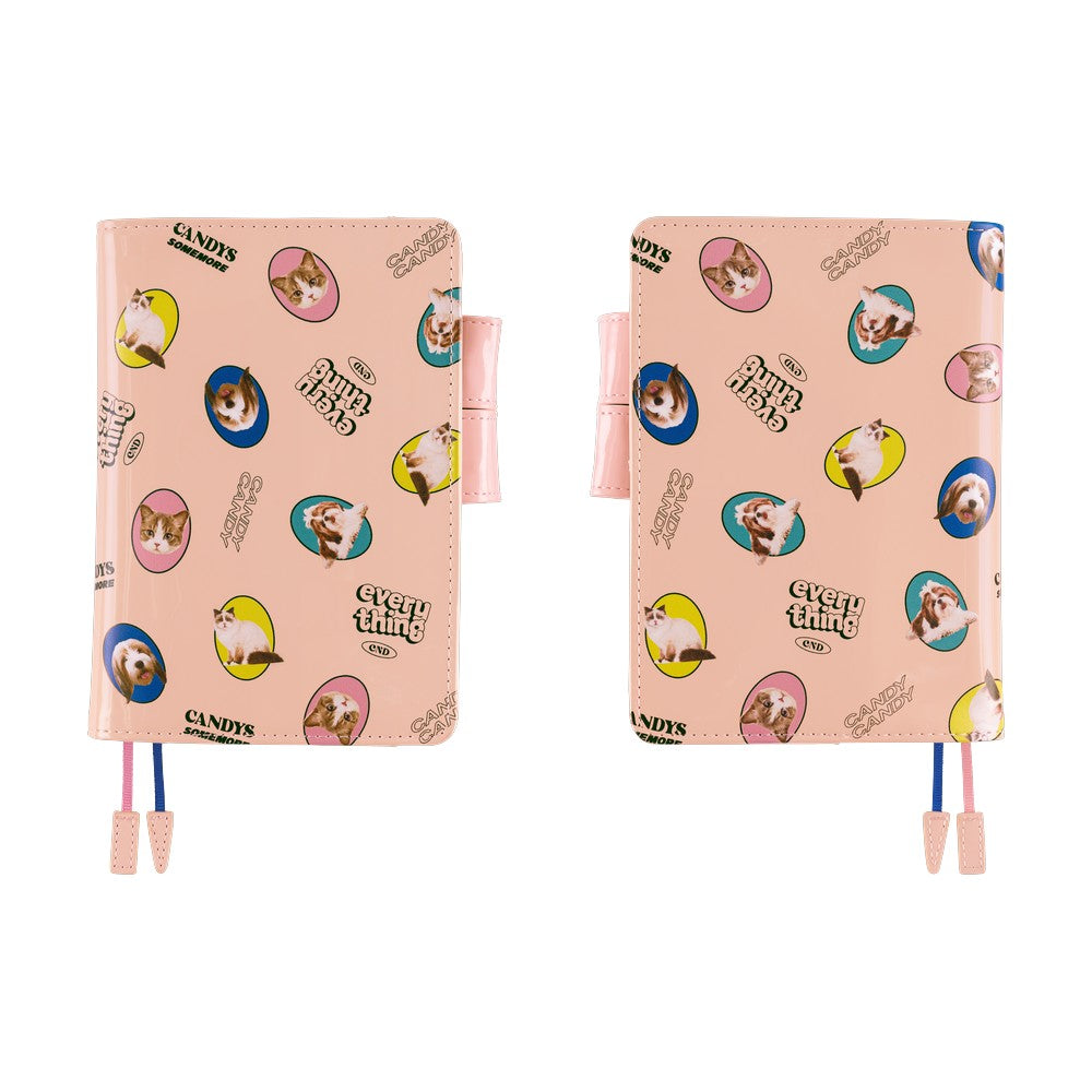 Hobonichi Techo A6 Original Planner Set - Candy Stripper: Random Dog & Cat (Pink)