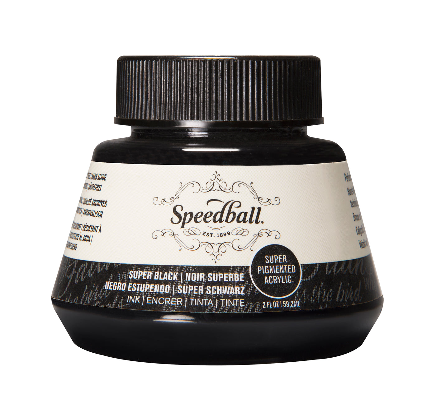 Speedball Super Pigmented Acrylic Black - 2 oz Ink