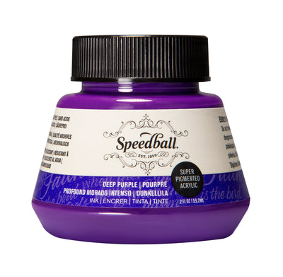 Speedball Super Pigmented Acrylic Deep Purple - 2 oz Ink
