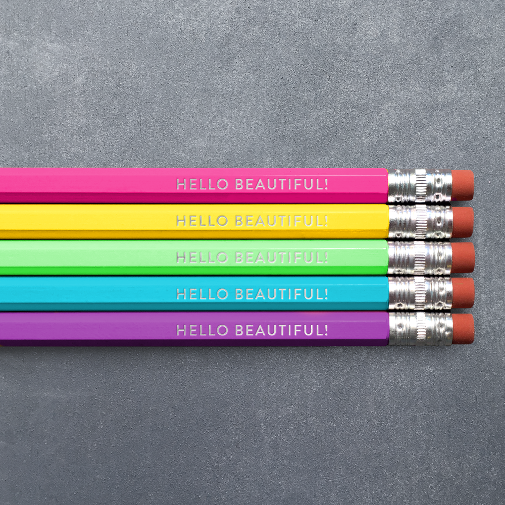 Hello Beautiful - Pencil Pack of 5