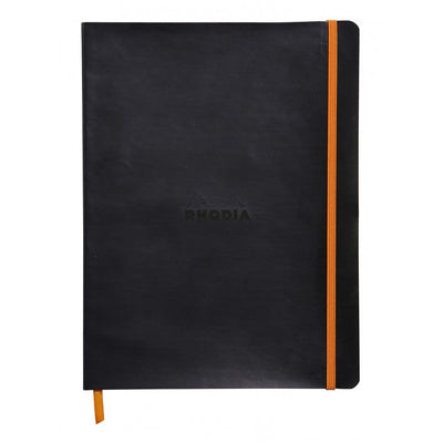 Rhodia Rhodiarama Soft Cover 7 1/2" x 9 7/8" Notebook - Ruled - Black | Atlas Stationers.