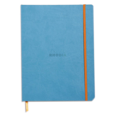 Rhodia Rhodiarama Soft Cover 7 1/2" x 9 7/8" Notebook - Dot - Turquoise | Atlas Stationers.