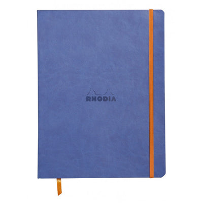 Rhodia Rhodiarama Soft Cover 7 1/2" x 9 7/8" Notebook - Dot - Sapphire | Atlas Stationers.