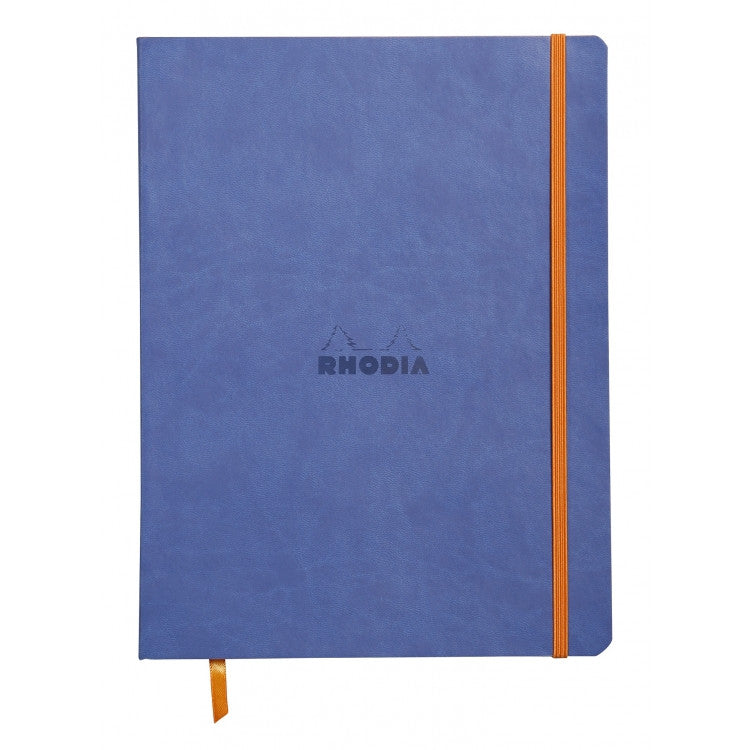 Rhodia Rhodiarama Soft Cover 7 1/2" x 9 7/8" Notebook - Ruled - Sapphire | Atlas Stationers.