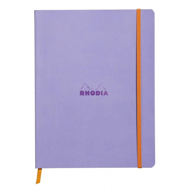 Rhodia Rhodiarama Soft Cover 7 1/2" x 9 7/8" Notebook - Dot - Iris | Atlas Stationers.