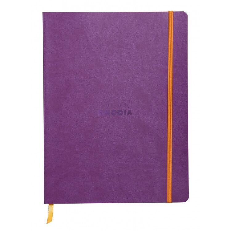 Rhodia Rhodiarama Soft Cover 7 1/2" x 9 7/8" Notebook - Dot - Purple | Atlas Stationers.