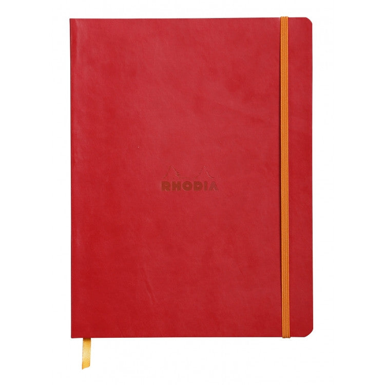 Rhodia Rhodiarama Soft Cover 7 1/2" x 9 7/8" Notebook - Dot - Poppy | Atlas Stationers.