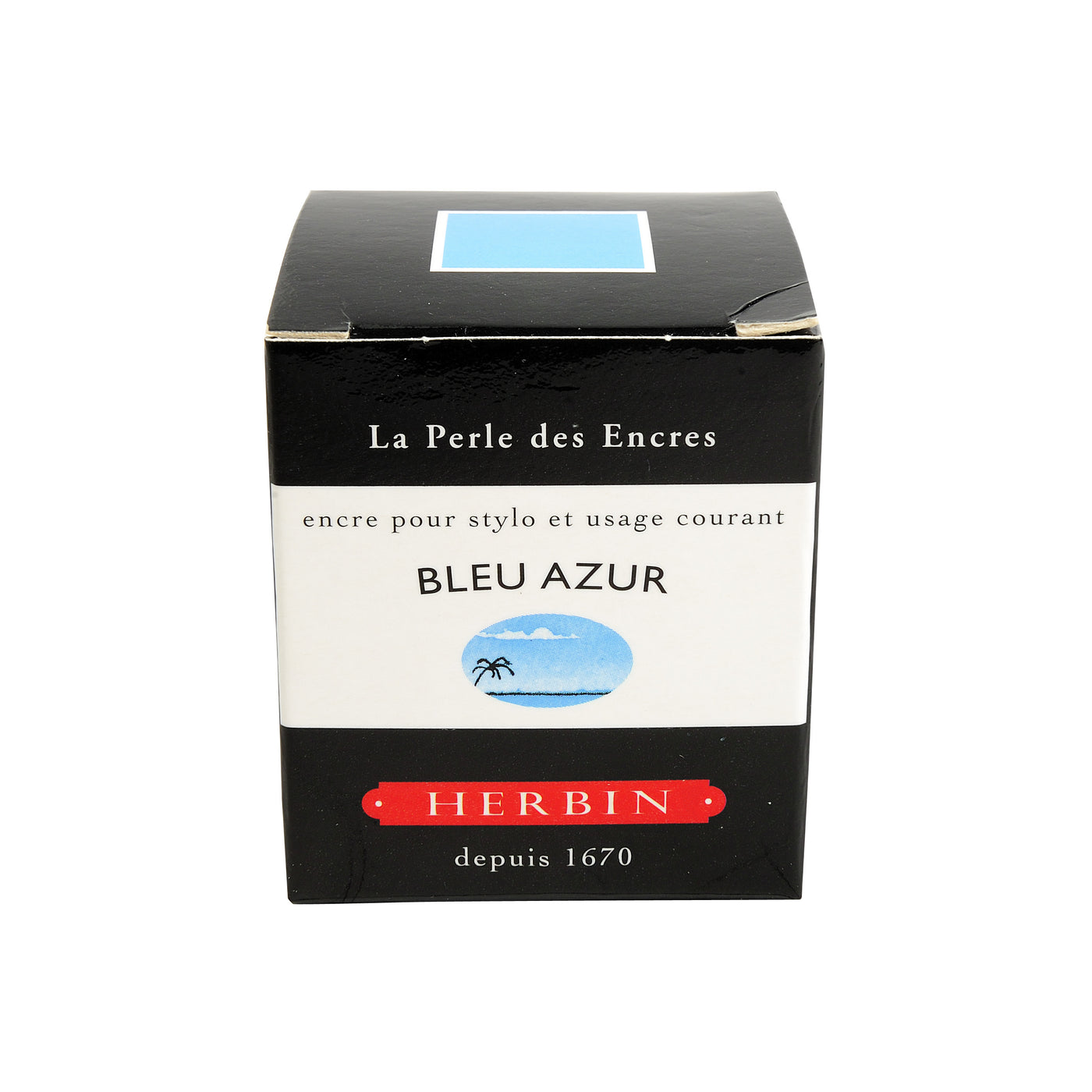 Herbin Ink - Bleu Azur - 30ml Bottled Ink | Atlas Stationers.