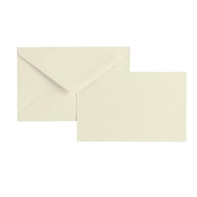 Vellum Stationery Set - Smooth Finish, Flat Card - 3 1/2" x 5 1/2" - Cream | Atlas Stationers.
