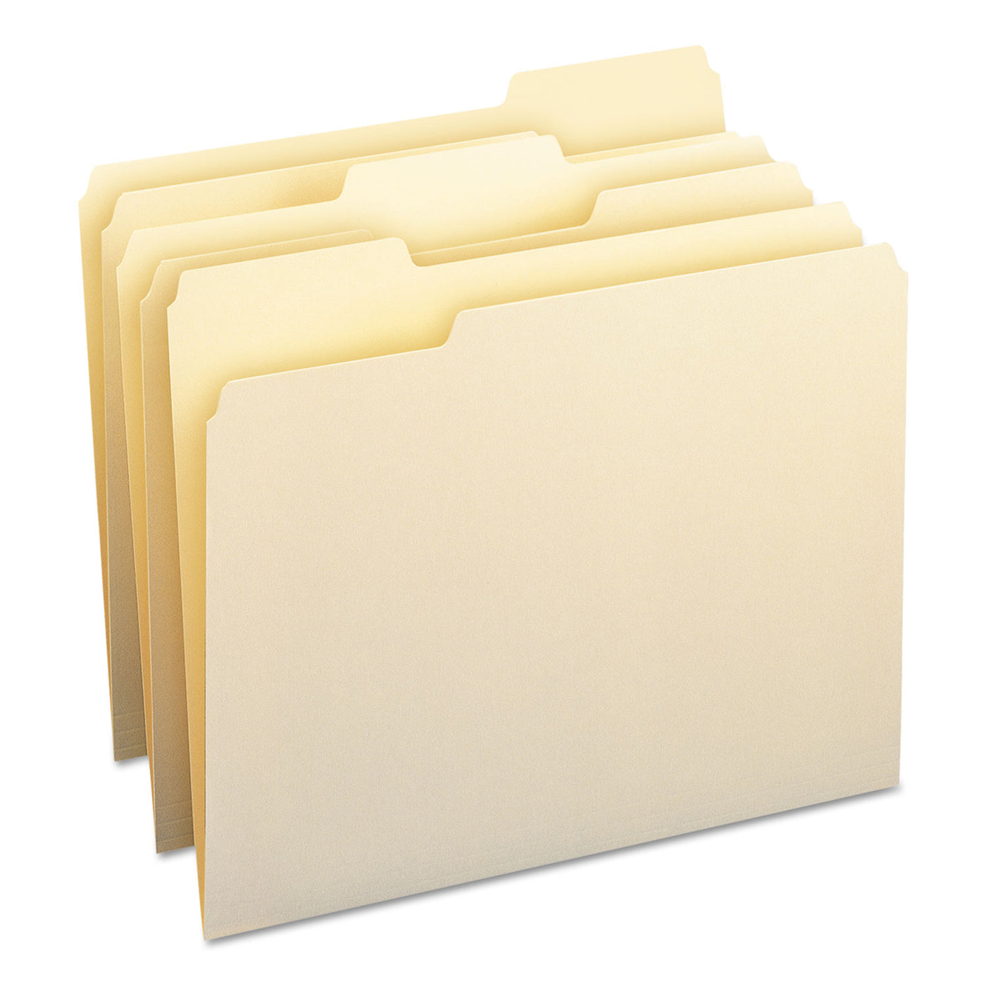 Manila File Folders, 1/3-Cut Tabs: Assorted, Letter Size, 0.75" Expansion, Manila, 100/Box | Atlas Stationers.