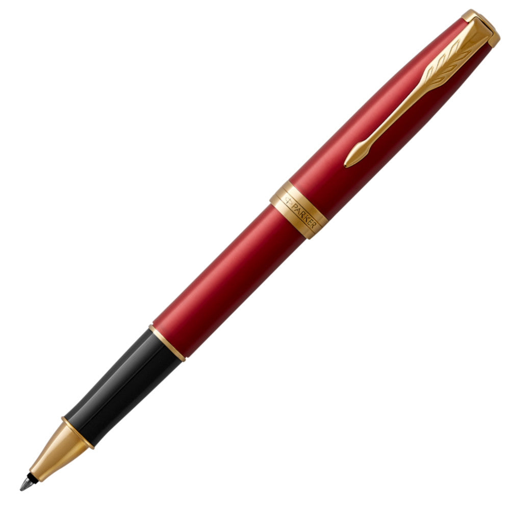 Parker Sonnet Rollerball Pen - Lacquered Red with Gold Trim