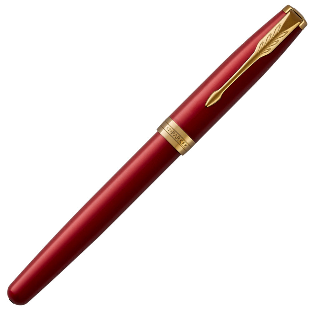 Parker Sonnet Rollerball Pen - Lacquered Red with Gold Trim | Atlas Stationers.