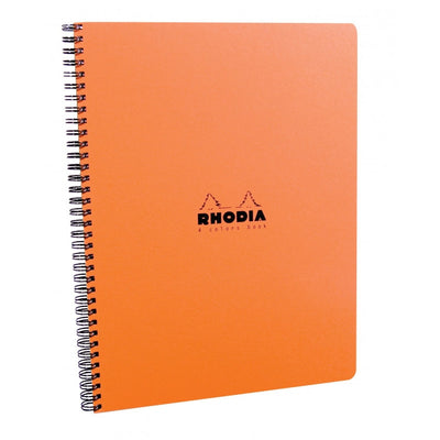 Rhodia Wirebound 4 Colors Notebook - Ruled sheets - 9 x 11 3/4 - Orange cover | Atlas Stationers.