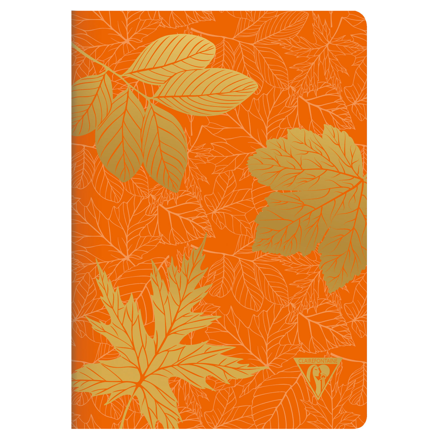 Clairefontaine Neo Deco Sewn Spine Notebook - Ivory Paper - Lined 48 Sheets - 6 x 8 1/4 - Pumpkin | Atlas Stationers.