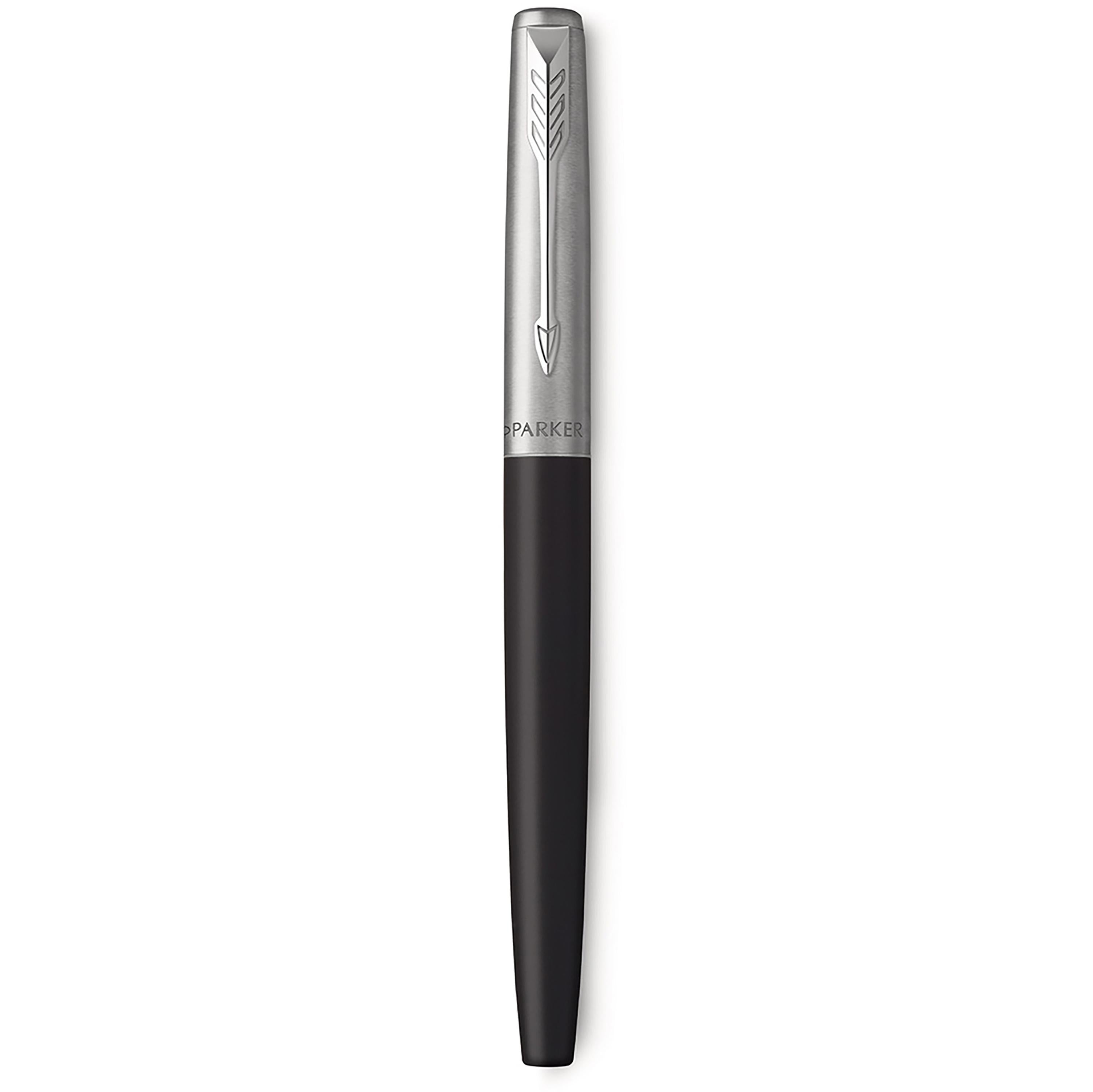 Ocadeau Personalisierter Kugelschreiber - Parker Jotter Style, Schwarz Mit Gravur, 13 Cm, Mit Blauer Tinte